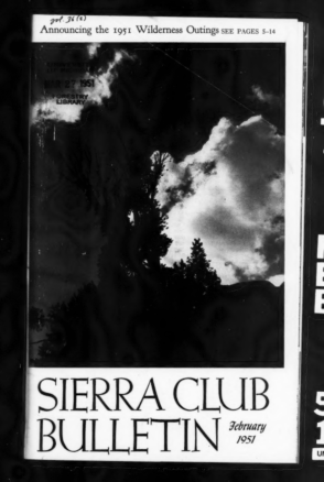 Sierra Club Bulletin 1951 Vol 36 No 2 February thumbnail